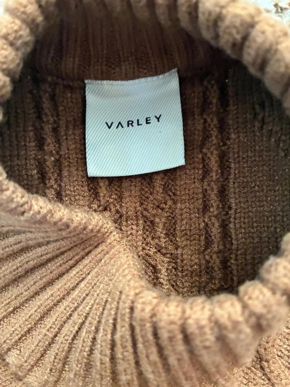 Varley Joilette Roll Neck Carmel Sweater Vest - Picture 4 of 6